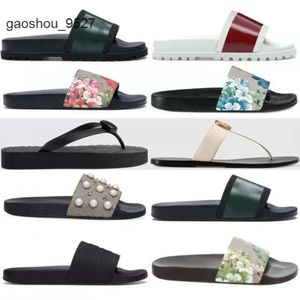 jj gglinal gclies New Hot Men Women Sandals Sandals Shoes Slippers Pearl Snake Print Slide Summer Wide Flat Lady Slipper مع Box Dust Bag 35-46