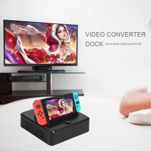 Ställer Dock Station för Nintendo Switch Accessories Portable laddningsbas för Nintendo Switch Hdmicompatible TV -adaptrar