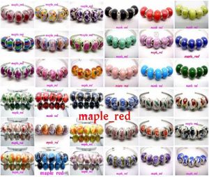 100pcsLot mixed Fashion Round Porcelain Big Hole Beads for Jewelry Making DIY Beads for Bracelet Whole in Bulk Low 2634401