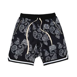 Pantaloncini sportivi a rete con fiori di anacardi primaverili da uomo Taglie forti Uomo grasso Designer stampato corto Abbigliamento sportivo Taglia USA