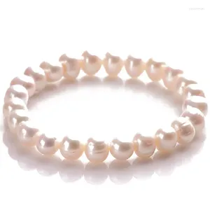 Strand 4A Natural Fresh Water Pearl Crystal Bracelet Genuine Quartz