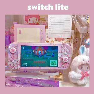 Casos para nintendo switch lite acessórios caso protetor cor adesivo anime kawaii gota proteção capa para switch console jogos