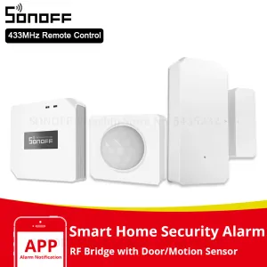 Control Itead SONOFF RF Bridge 433MHz Wireless Wifi Remote Control PIR3 Motion Sensor DW2 Door Window Sensor for Smart Home Automation