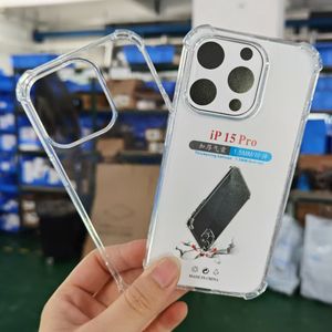 Capa de TPU transparente à prova de choque para iPhone 15 PRO MAX com capa traseira para Samsung S24 ULTRA A15 5G