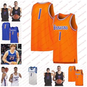 Personalizado Boise State Broncos Basquete Jersey Chibuzo Agbo Max Rice 10 Marcus Shaver Jr.