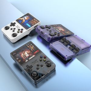 R36S Spielekonsole 64 GB HD-Bildschirm 3,5-Zoll-Handheld-Spielespieler 3D-Dual-Joystick-Musik für FC SFC NES GBA MD PS1 N64 Arcade 11-Simulatoren