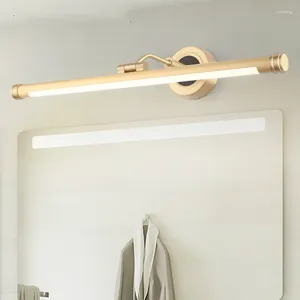Lâmpada de parede moderna retro cobre banheiro espelho gabinete luz led chinês vaidade toalete à prova de umidade frente wf1015