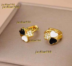 Stud Stud Heart Earrings For Women Designer Steel Gold Plated Splicing Orecchini Heart Love Stud Earring Jewelry Gift Brincos Stores 2024