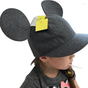 Acessórios de cabelo Crianças Boné Bebê Chapéu de Beisebol Infantil Meninos Meninas Primavera Chapéus Menina Outono Bonito Orelhas Grandes Hip Hop Lã Snapback Crianças Gorra