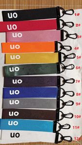 Lu Never Lost Keychain Fashion Yoga Women Fitness Running Elastic Keychains High Quality Mobile Phone Waist Bag Key Chain Pendant Buckle New Clothes Bag Accessories