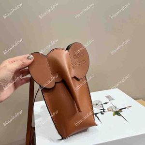 Mini Borse a tracolla Donna Tasca per cellulare Borsa carina per animali Borsa a tracolla di nuova progettazione per donna Tasche a portafoglio in pelle con elefante D2304232a