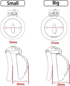 He-V2 kyskhetsenhet justerbar kyskhetsbur med 4 ringar harts andningsbara penis ring sexleksak för manlig (liten)