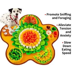 Tappetini nuovi animali domestici tappeti tappetino a forma di fiore slow food dogs snuffle mat pet perdita cibo anti -soffocamento tappetino gatto cane addestramento coperta