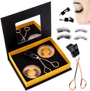 False Eyelashes Dual Magnetic Applicator Tool Lashes With Tweezers 3d Handmade Artificial Faux