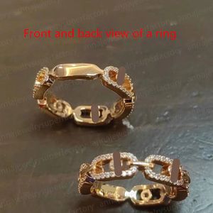 Mesik Designer Wedding Rings for Women Fashion Gold Rose Gold Sliding Move Three Diamond Band Pierścień osobowość Party Luksusowe miłośnicy Biżuteria Prezent biżuterii