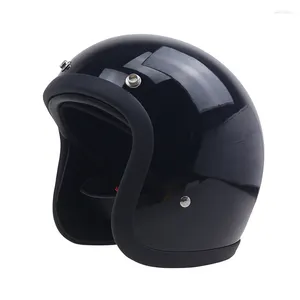 Motorcykelhjälmar Klassiska fiberglashjälm Cafe Racercocasco Street ridning retro vintage jet casque kask öppen ansikte ror