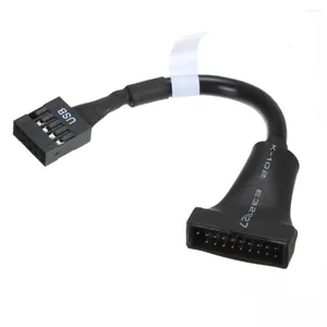 Datorkablar USB 3.0 20 -stift hane till 2,0 9pins kvinnliga moderkortskonverterare Adapterkabel SP99