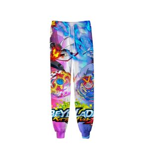 Pantaloni Beyblade Burst Evolution Pantaloni da jogging stampati in 3D Pantaloni da pista Harajuku di moda Vendita calda Pantaloni sportivi da uomo/donne