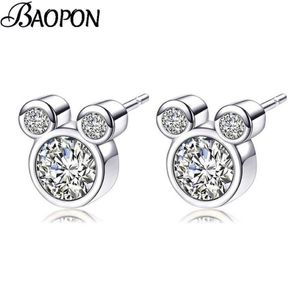 Silver Color Fine Stud Earrings For Women Kids Girls Fashion Jewelry239i를위한 반짝이는 귀걸이.