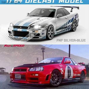 Diecast Model Cars ** förbeställning ** Snabbhastighet FS 1 64 Skyline GT-R R34 MK5 FNF Limited999 Diecast Model Car