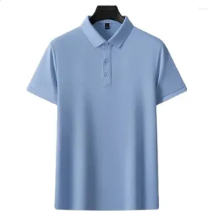 Polos masculinos camisa polo verão fino manga curta tipo de corpo diário casual moda negócios algodão marca qualidade roupas respiráveis