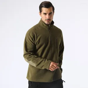 Jaquetas de caça homens casacos de lã pulôver gola treinamento ao ar livre exercício primavera tático roupas esportivas caminhadas uniforme militar xxl