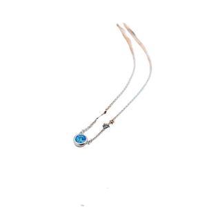 Tiffiny Necklace Designer Kvinnor Originalkvalitet Halsband S925 Sterling Silver Round Bowl Necklace Fashion Single Rund Diamond Necklace