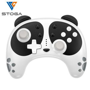 GamePads Stoga Wireless Bluetooth Panda Panda Console Remote Controller Pro Pro Wake Up Gamepads dla Nintendo Switch Windows PC