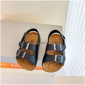 Sandaler barns kork tofflor Kids Summer Boys Girls Slipper Baby Beach Girl School 230615 Drop Delivery Maternity Shoes DH7IF