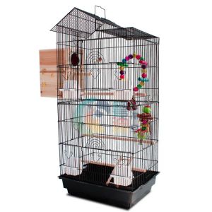 Burar Portable Pet Cage med expansionsportar i båda ändarna Special Roof Cage Top Pet Display Cage Beautiful Shape Birdcage