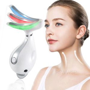 Enheter Necklyftmaskin Face Beauty Device 3 Färg Ansiktsmassager Minska dubbel hakvibrator hud åtdragning av hudvårdsverktyg