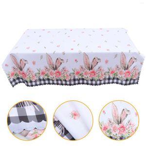 Table Cloth Easter Tablecloth Pattern Waterproof Polyester Runner Festival