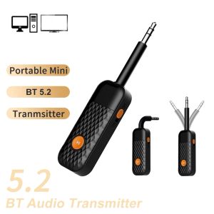 Hoparlörler Taşınabilir Audio Verici Bluetooth 5.2 Ses Alıcı Kablosuz Kablosuz 3,5mm Jack Kulaklık/TV/Araba Adaptörü Switch için Hoparlör