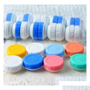 Other Vision Care Wholesale Contact Case Lens Color Transparent With Colors Cases Left And Right Different Drop Delivery Heal Dhvjt Dhn16