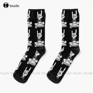 Kadın Socks Heavy Metal - Live Fast Rock Harder Concers Müzik Festivali Kış Noel için Kış