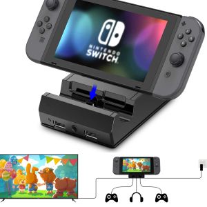 Stands Portable Dock Station For Nintendo Switch With Type C To TV Adapter Headphone Jack USB Charging Docking Play Stand Charger