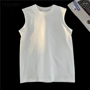 Erkek Tank Tops Tanklar Erkekler Giyim Yaz 3-Renkler Kolsuz Sportif All-Match Yakışıklı M-3XL Kore Moda Gençler Vintage Sıradan Öğrenciler