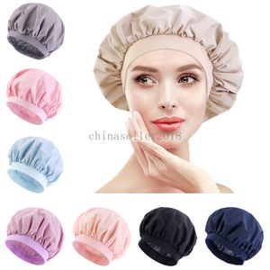 Solid Color Stretch Sleep Night Cap Women Chemo Caps Hair Care Bonnet Hat Cancer Beanies Hair Loss Cover Head Scarf Nightcap