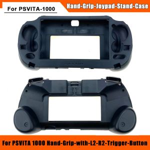 Casos mais recente substituição de manuseio joypad stand case com botão de gatilho L2 R2 para psvita1000 ps vita psv1000 1000 console de jogo