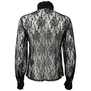 Camicie eleganti da uomo Camicetta Camicia da uomo Gotico Bello a maniche lunghe Medievale con volant Leggero elasticizzato Vampiro unisex Vintage vittoriano