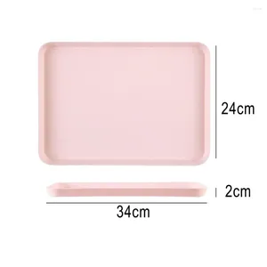 Plates Kitchen Dining Bar Heat-Resistant Trays Plate Dinner Flat Fruit Tray Smooth Tea Serving Dishes Dinnerware