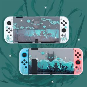 Przypadki Genshin Xiao Anime Case dla Nintendo Switch Console/Switch Console i Joycon Shockabsorption i Hard PC PC