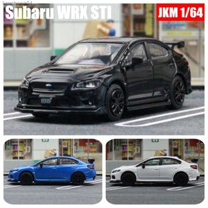 Литые модели автомобилей 1/64 Subaru STI Racing Миниатюрная модель игрушечного автомобиля, литая под давлением металлического сплава 1 64 JKM Premium 3, коллекция бесплатных колес для автомобилей, подарок