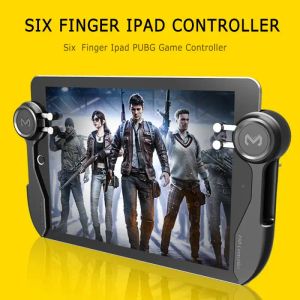 Gamepads Mobile PUBG Game Controller For Ipad Tablet Six Finger Game Joystick Handle Aim Button L1R1 Shooter Gamepad Trigger