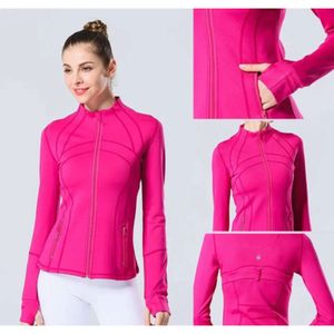 2024 lululemenI Yoga Women's Define Workout Sport Coat Fiess Jacket Sports Quick Dry Activewear Top Solid Zip Up Sweatshirt Sportwear 888vvv