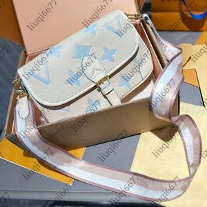 10a kvalitetsdesigner väska kvinnor äkta läder diane väska crossbody väskor axlar totes prägling handväska tygväska messenger handväskor med original låda m45985