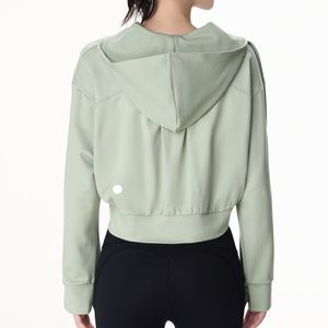 Yoga-Anzugjacke im LuAl-Stil, Fitness-Sport-Top, Damen-Herbst- und Winter-Schlankheits-Kapuzen-Laufsport-Hoodie, Damen-Outdoor