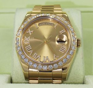 Новейший стиль бренда World 2024 Watch Best Version Watch Day-Date II Президент 218238 18K Желто-золото Автоматические часы 2-летняя гарантия мужские часы