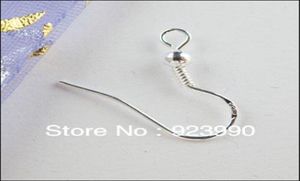 200pcs 18 mm Making DIY Biżuterię Srebrne kolczyki 925 srebrne francuskie haczyki kulkowe Silver3142881