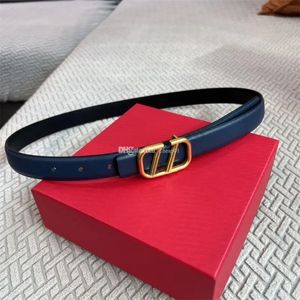 Designer belt Fashion Smooth Buckle Belt Retro Design Thin Waist Belts for Womens Width 2.8CM Genuine Cowhide 4 Color Optional High Quality
